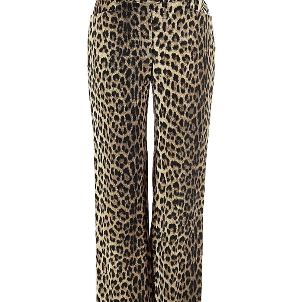 Moschino Brown and Black Wide Leg Pants